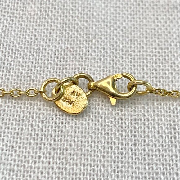 Gold Over Sterling Silver 925 Necklace w/ Turquoise Gold Bead Sections 36" Long - Picture 9 of 11